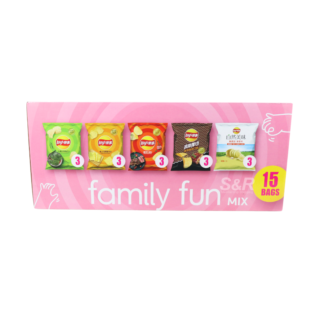 Lays Pink Party Family Fun Mix Pack 15 pieces